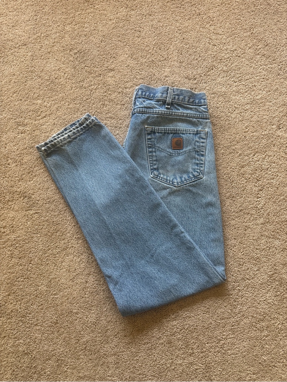Vintage Y2K Men’s 34x32 (Tagged 35x34) Faded Carhartt Jeans, Relaxed, Straight